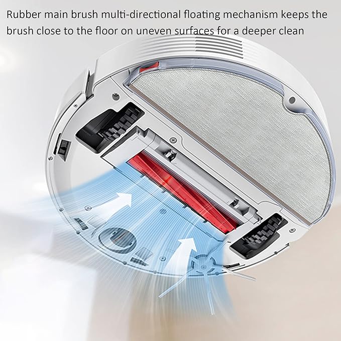 Accessory for Roborock Q7 Max/Q7 Max Plus/T8 Robot Vacuum Cleaner Replacement Part Kit Includes 1 Rubber Main Brush, 2 HEPA Filter, 2 Mop Cloth, 2 Side Brush