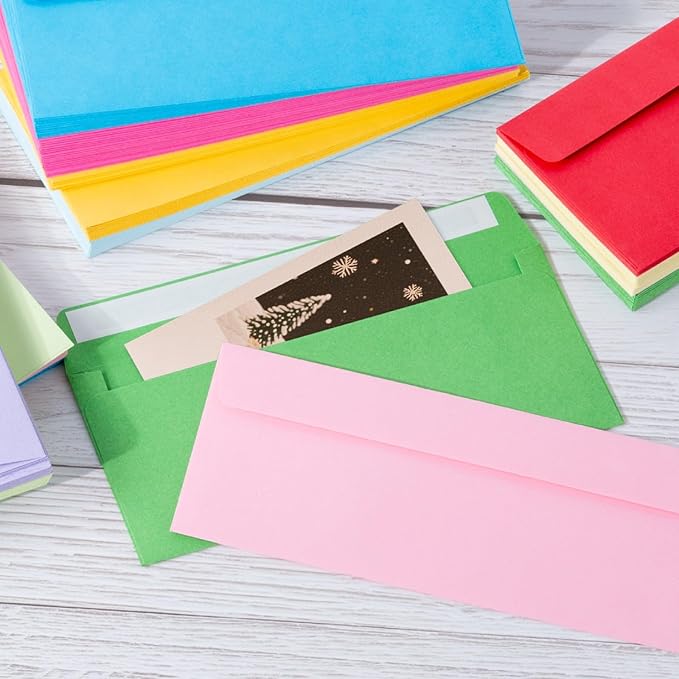 Keketer 50 Pack #10 Colored Business Envelopes Self Seal, 4.13 x 9.49 Inches Standard for Office, Business Checks, Invoices, Letter Mailing, Letters, Invitations