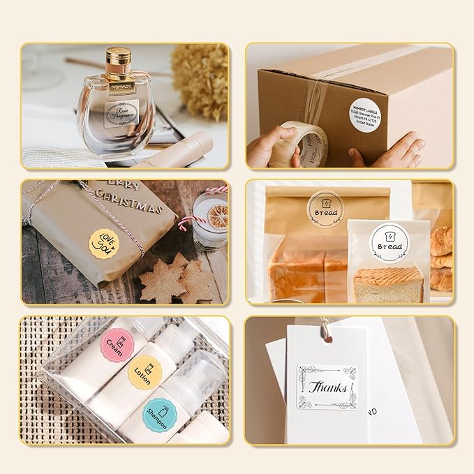 3 Rolls Clear Labels for NIIMBOT B1 B21 B3S K3 Label Maker, 1.57'' x 1.18'' (40x30mm) Printer Labels, Food Labels for Jars, Personalized Editable Labels for Home/School/Office