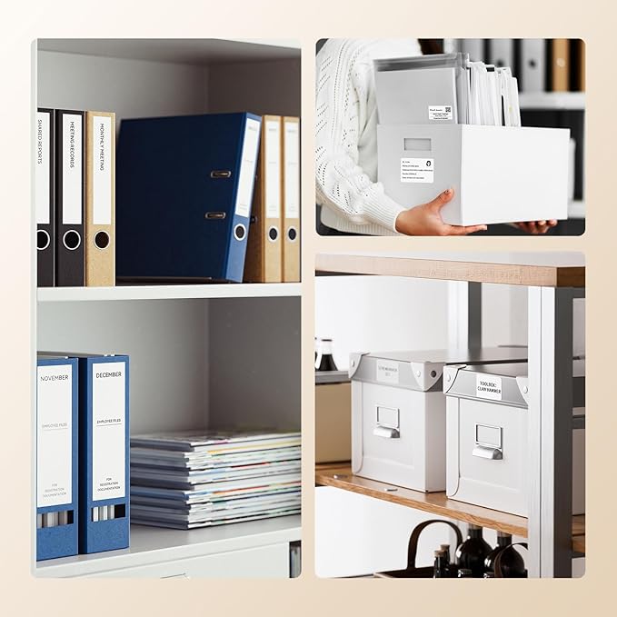 NIIMBOT Labels 3 Rolls Set for B1/B21/B31 Sticker Printer, 50x80mm (1.97'' x 3.15'') 95 Labels/Roll, Refill Labeling Tape for Home School Office Small Business (White)