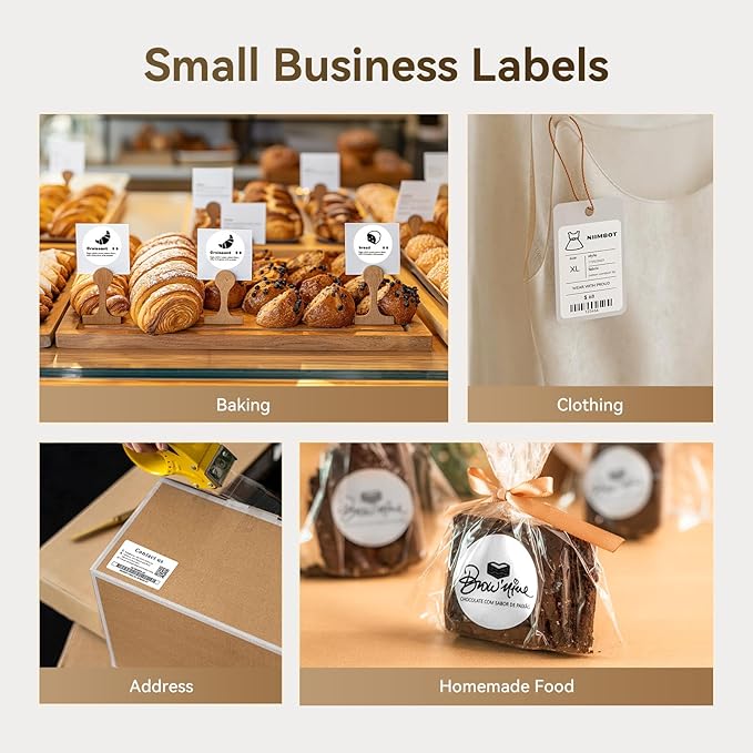 NIIMBOT B1 Barcode Label Maker, Bluetooth Thermal Label Printer, Portable Sticker Maker for Home Organization, Mailing, Bakery,Grocery, Small Business, Compatible with Phone Computer,Sky Grey