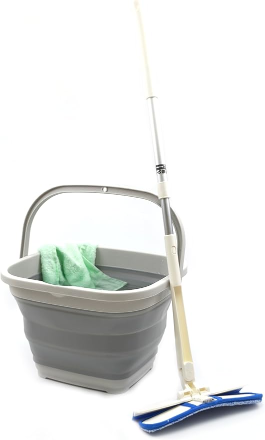 SAMMART 11L (2.9 Gallon) Collapsible Rectangular Handy Bucket/Tub(1, Grey)