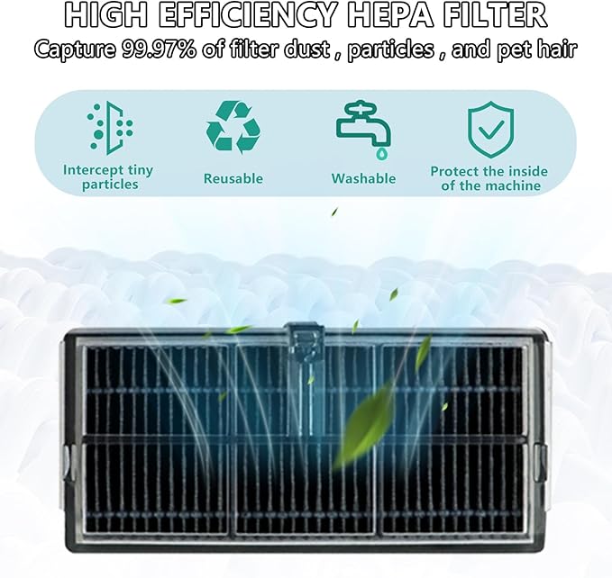 Accessories for Dreame L40 Ultra, X40 Ultra, for MOVA P10, P50 Pro Ultra Robot Vacuum Cleaner, P10 Pro Ultra Replacement, 1 Main Brush, 2 Filters, 3 Dust Bags, 6 Mop Pads, 6 Side Brushes