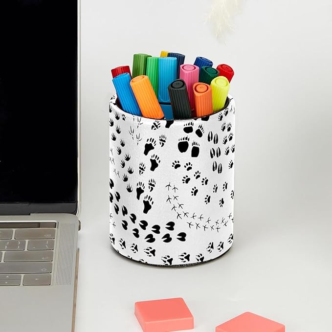 Animal Paw Black and White Pen Holder Pencil Cup Holder for Desk Office Pen Organizer