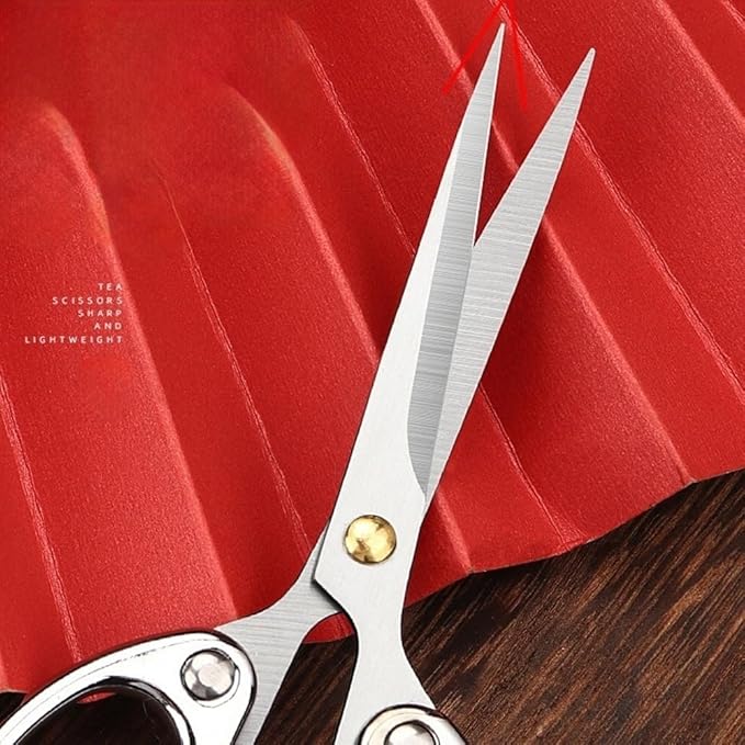 5" All Stainless Steel Office Scissors,Ultra Sharp Blade Shears,Sturdy Sharp Scissor for Office Home School Sewing Fabric Craft Supplies Multipurpose Scissors Sliver