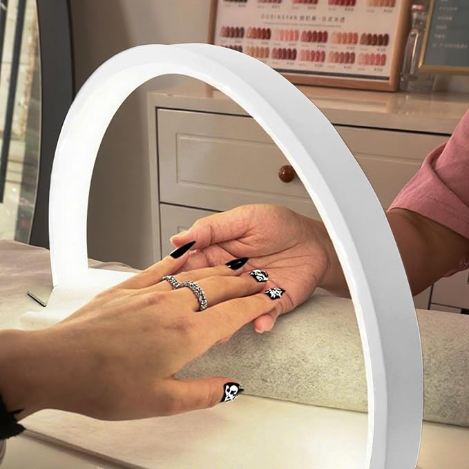 LED Desk Lamp, Desk Lamps for Home Office, Touch Control Desk Light with 3 Lighting Modes & 10 Brightness Level, Office Light Reading Lamp for Nail, Tattoo, Task, Crafting - White