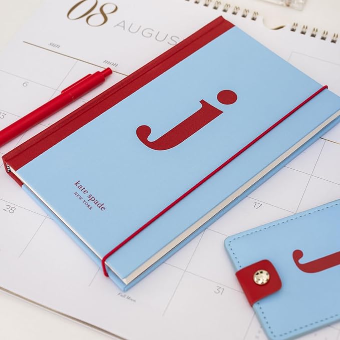 kate spade new york Just Mine Notebook Journal, Monogram Cloth Hardcover Journal, 8.25" x 5.25", Diary Includes 168 Lined Pages, (J)