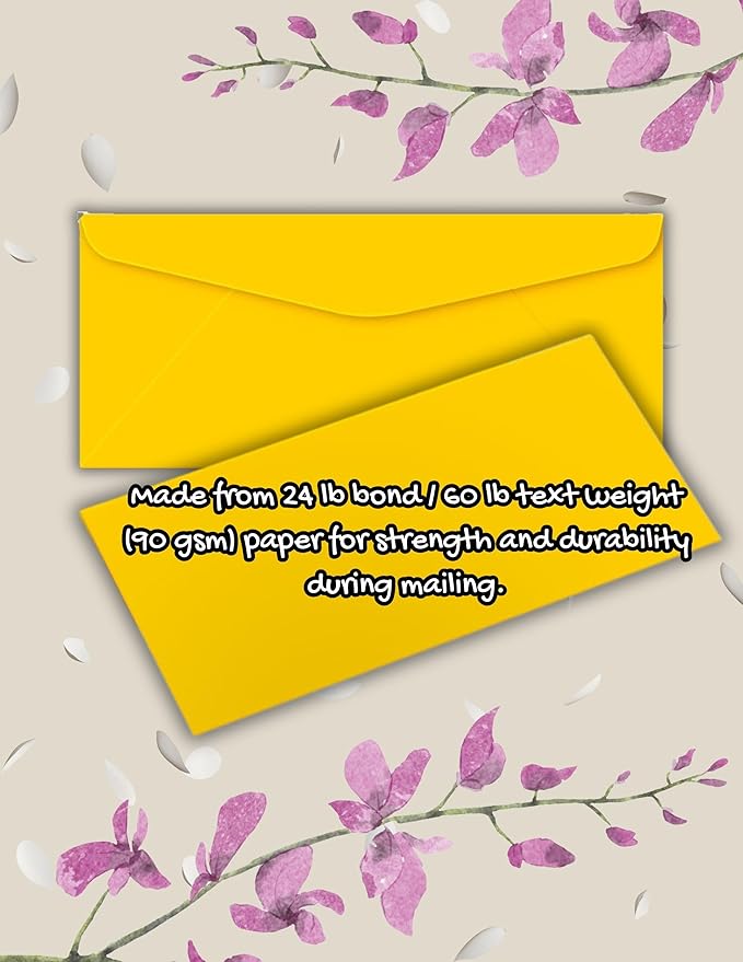 #10 Envelopes Gummed Self-Adhesive Closure - 100 Envelopes