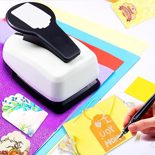 2 inch Tag Punch, Paper Punches, Tag Punches for Paper Crafts, Hole Puncher for Tags, Gift Tag Punch, Craft Punches for Paper Crafts, Tag Cutter Punch, tag Maker