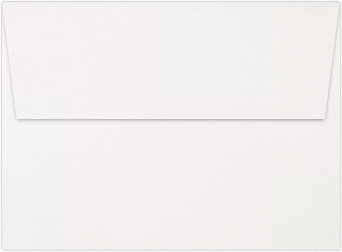 LUXPaper A7 Invitation Envelopes | Peel & Press | 5 1/4" x 7 1/4" | White | 24lb. Text | 50 Qty