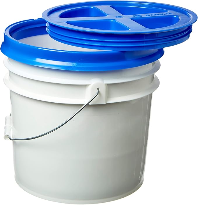 Gamma Seal Lids for 3.5, 5, 6 and 7 Gallon Buckets – Combo of 6 colors – Food Grade BPA Free Reusable Lids, Made in USA