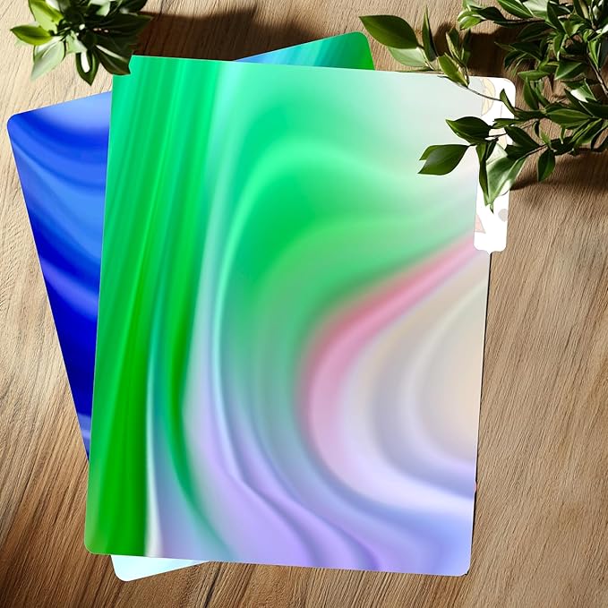 PARTH IMPEX 12 Pack Decorative File Folders, 1/3 Cut Tab with Assorted Positions, Letter Size Paper Holders (9.37” x 11.75”) Matte Finish Laminated for Office School Work - Gradient Colored Design