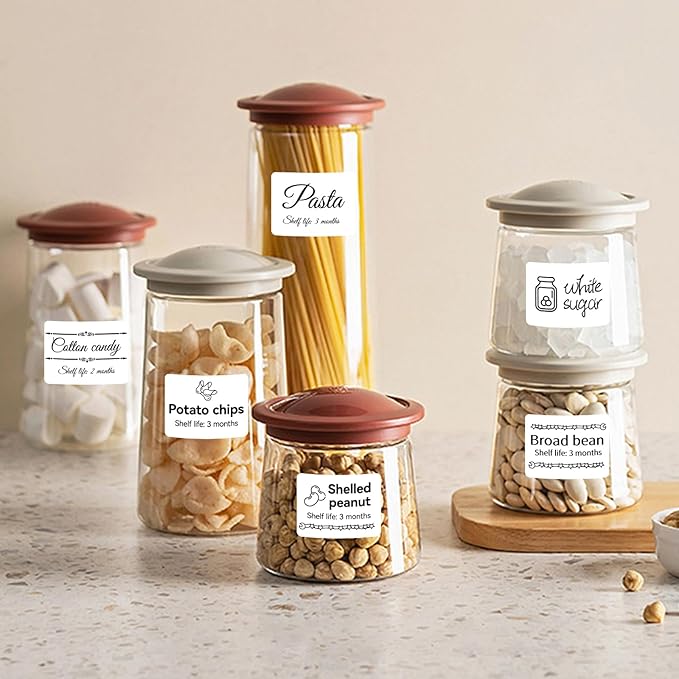 3 Rolls Labels for NIIMBOT B1 B21 B3S K3 Label Maker, 2'' x 2.36'' (50x70mm) Printer Labels for Jars, Personalized Editable for Home/School/Office