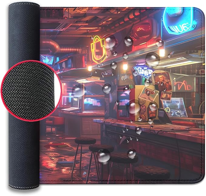 Game Over Mouse Pad,XL Game Hall Mousepad Desk Pad with Stitched Edges,Non-Slip Waterproof Rubber Base Mouse Mat Desk Mat for Office Computer Keyboard Laptop Home(27.5x11.8 in)
