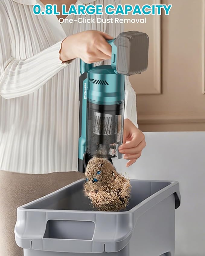 ZEXAPE Cordless Vacuum Cleaner for Makita 18V Battery, 7-in-1 Lightweight Stick Vacuum with HEPA Filter, 35KPA Suction, 350W Brushless Motor, 3 Modes for Floor, Carpet, Car(Battery Not Included)