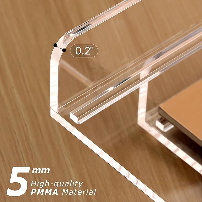 2 Pack- Stackable Paper Letter Tray, A4 File Tray Desk Organizer, Acrylic Desk Organizers and Accessories Sorter, Clear Workspace Office Supplies Organizers, 12.4inx8.86inx3.46in