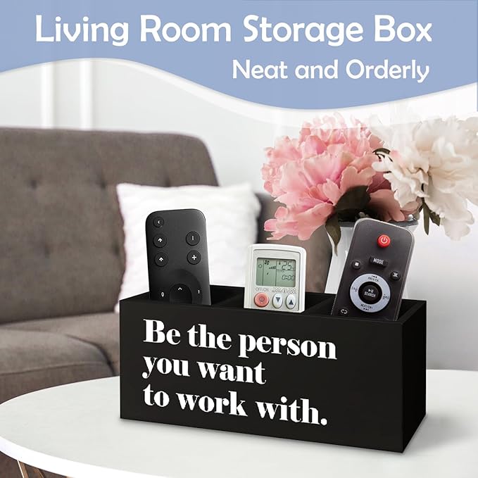 SNNDER Be the Person You Want to Work Motivational Pen Holder, Inspirational Desk Decor, Motivational Gifts for Women Men Pen Acrylic Pen Pencil Holder Organizer for Office Desk Accessories