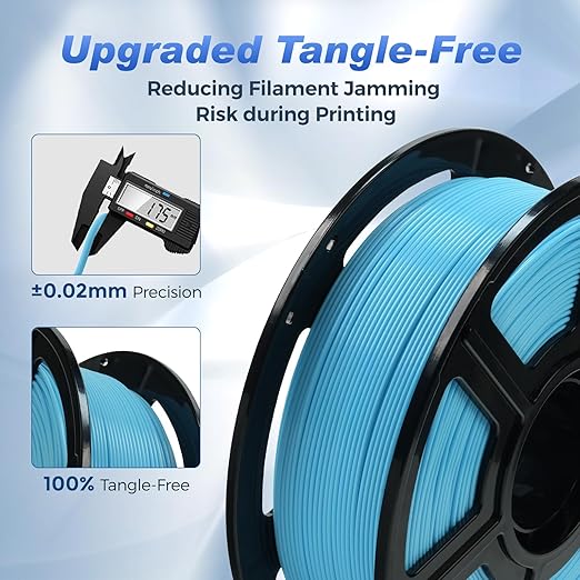 FLASHFORGE Rapid PLA Filament 1.75mm Ice Blue, 500mm/s High Speed Printing, 3D Printer Filament 1kg Spool, Dimensional Accuracy +/- 0.02mm, Enjoy Exceptional Print Quality
