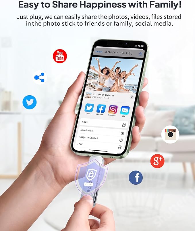 MFi Certified Flash Drive 512GB Thumb Drive USB Memory Stick High Speed External Storage Jump Drive USB Stick Photo Stick for iPhone/iPad/Android/PC and More Devices