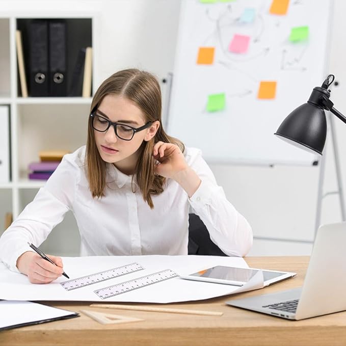 150 Pcs 6 Inch Ruler Bulk Clear Plastic Small Rulers for Classroom with Inches and Centimeters Mini Plastic Flexible Straight 6 Inch Ruler for Students First Day Back to School Gift Office