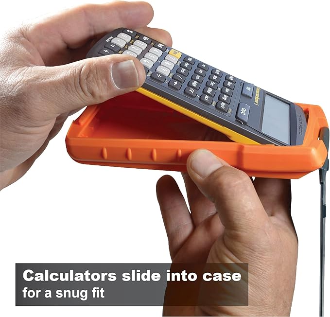 Calculated Industries 5032-4 Armadillo Gear Hard Protective Calculator Case in Orange