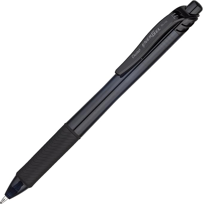 Pentel EnerGel-X Retractable Gel Pen, (1.0mm) Bold Line, Black Ink, 72-PK Canister (BL110PC72A)