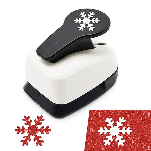 Snowflakes Punch for Crafting, 1 Inch Christmas Punch, Paper Punches for Christmas, Snowflakes Hole Punches, Snowflake Crafts Puncher for Handmade Scrapbook Cards