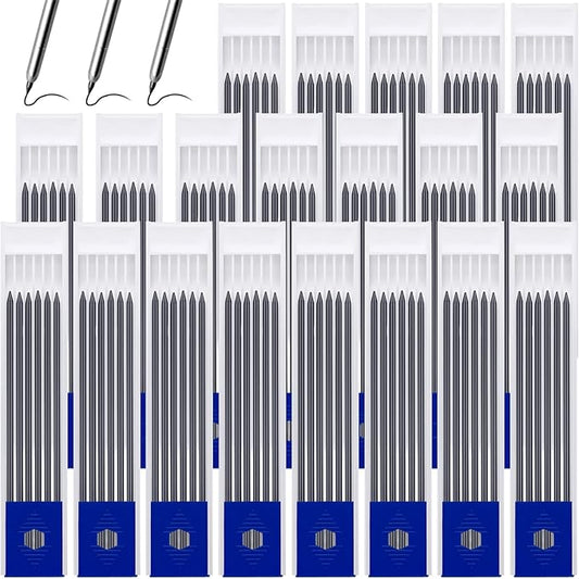 Zhehao 120 Pieces 2.8 mm Carpenter Pencils Lead Refills HB Refill for Construction Pencils Refills Mechanical for Writing Drawing Drafting Woodworking Construction(Black)