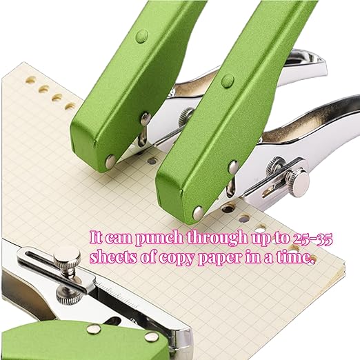 Single Hole Punch, Heavy Duty Hole Puncher Handheld Paper Puncher Small Hole Punch for Paper Crafts Cards Tags Scrapbook-1/4 inch-6mm