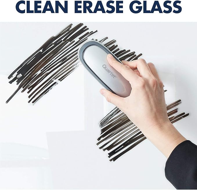 Quartet Whiteboard, Glass Dry Erase Board, Magnetic, 6' x 4', Brilliance High Contrast White Glass, Frameless Mounting, Accessory Tray, 1 Dry Erase Marker and 2 Glass Board Magnets (G27248W)