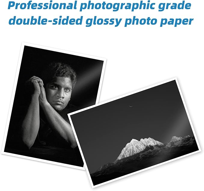 UinkitDouble Sided Photo Paper Glossy 8.5x11 54lbs Inkjet for Dye Ink 200Gsm Value Bulk Pack Picture 8.5 x 11 9.5Mil for Inkjet Printing Printer (100, 11x17)