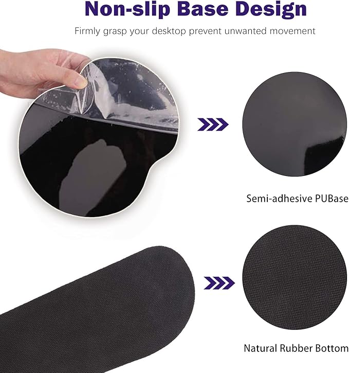 ARTSO Large Mouse Pad Ergonomic Keyboard Wrist Rest Support Combo, Memory Foam Gel Desk Mat Protector, Non-Slip Desk Blotter for Office, Home, Purple Forest