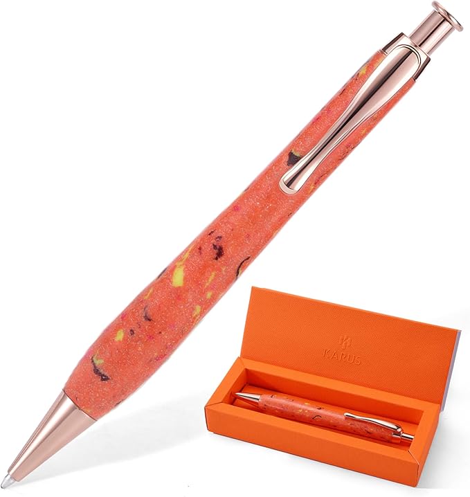 KARUS Gift Pen Set, Sustainable Refillable Ballpoint Pens with Black Ink, Stylish, Smooth Writing Pens for Women, Men, Office, Journaling, School, Thoughtful Gifting
