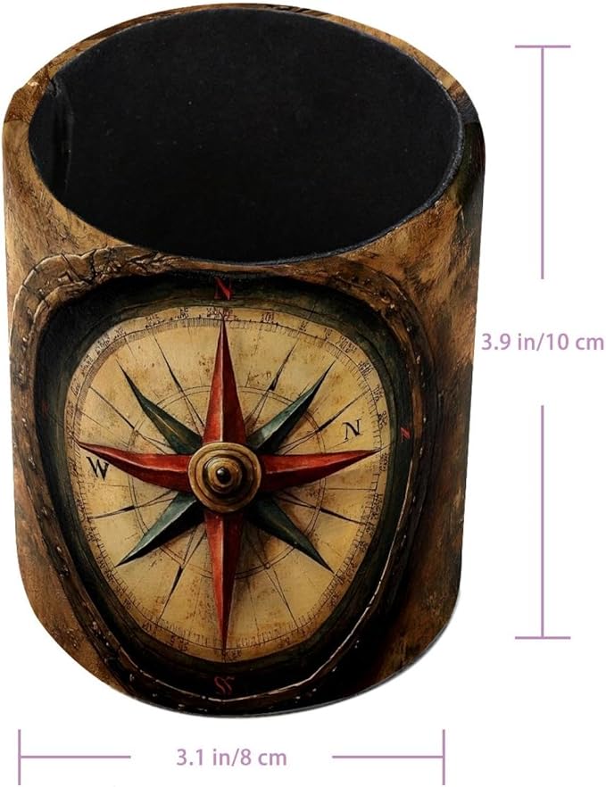 Pen Holder for Desk, _Compass (1) Pencil Holder, Cup Holder for Desk Office, Pen Organizer