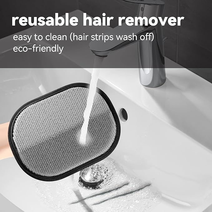 Blrmba Pet Hair Remover Gloves: Static Design, 9.4"×7.1" Reusable Lint Remover for Furniture, Clothing, Car Seats – Grooming Tool for Cats & Dogs, 2PCS