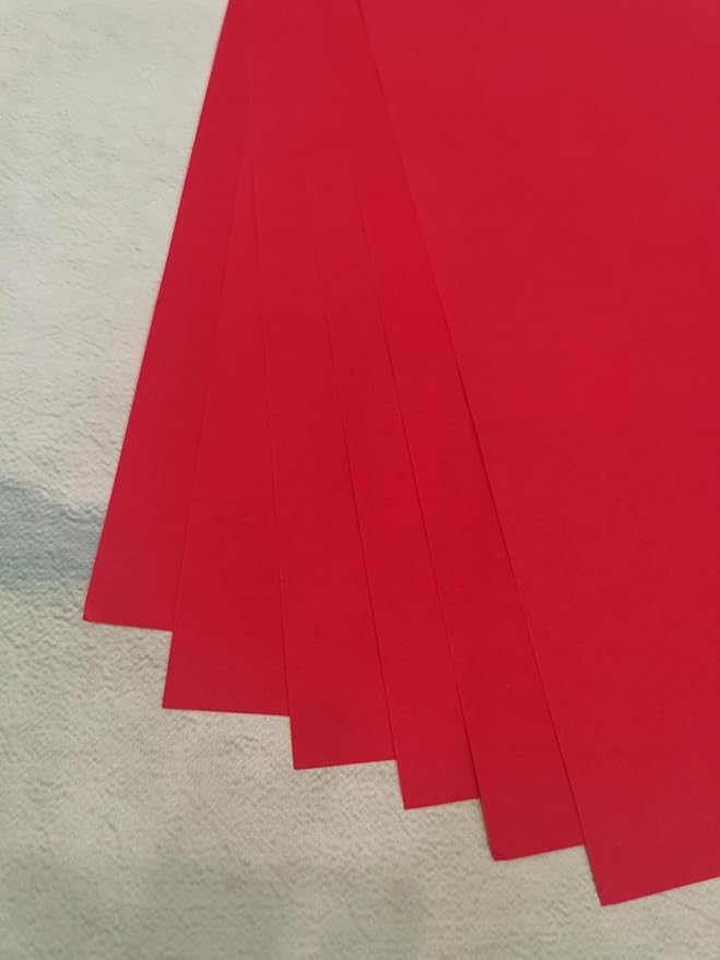 Red Copy Print Paper 8.5X11 Inches,100 Sheets Rainbow A4 Printer Paper 70GSM Colored Origami Paper for Cutting DIY Kids Art Craft