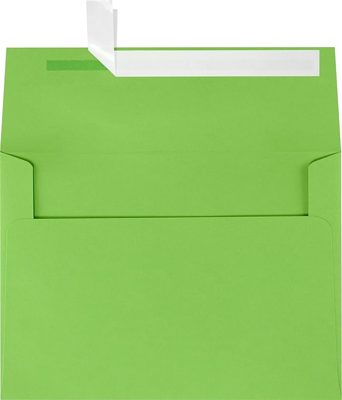 LUXPaper A7 Invitation Envelopes | Peel & Press | 5 1/4" x 7 1/4" | Limelight Green | 80lb. Text | 250 Qty