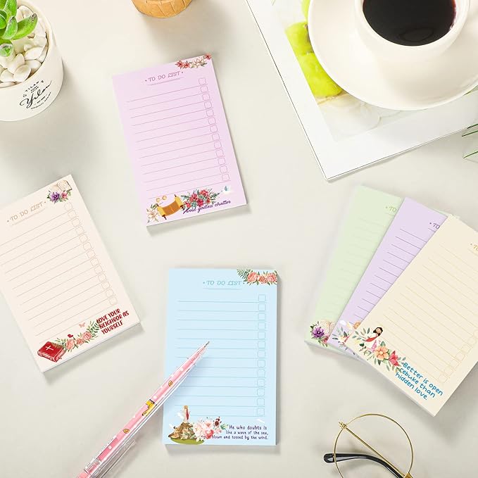 300 Sheets to Do List Notepad Daily Checklist Sticky Notes Cute Undated Memo Pad Color Block to Do Note Pad Weekly Plan Agenda and Organizer Planners for College(Bible Style,3.14 x 5.11 Inch)