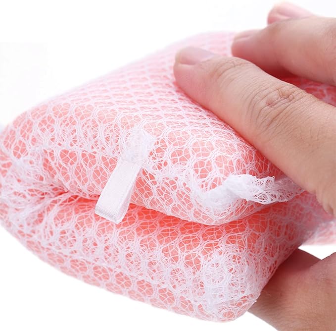 KRIZJUES Sponge Individually Wrapped, Kitchen Dishwashing Sponge, Mesh Net Scouring Pad, Odor-Free Sponge Wipes Suitable for Pieces