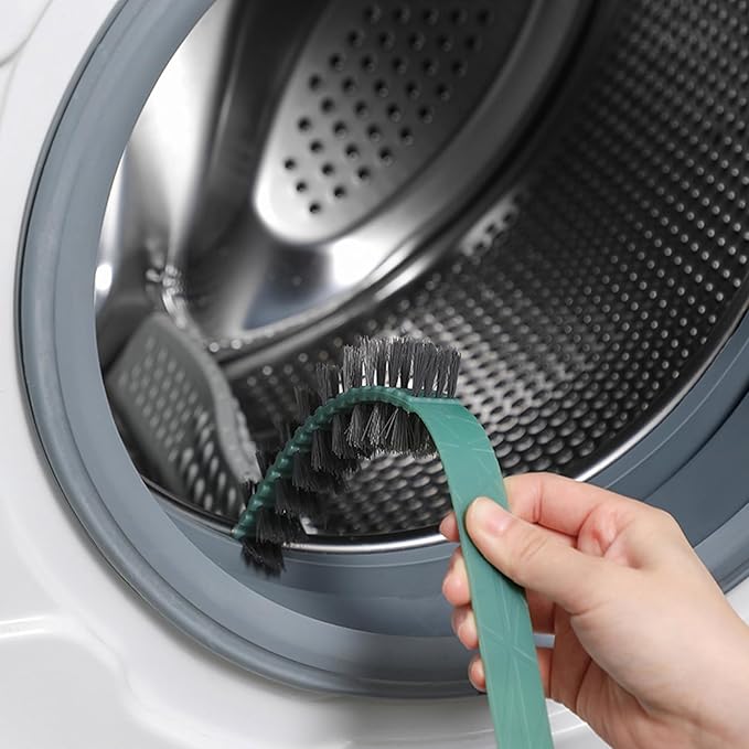 4Pcs Washing Machine Cleaning Brush, Flexible Nylon Bristles Laundry Brush, 0.8x23.6in Long Effective Reusable Cleaning Tool for Washing Machine Drums