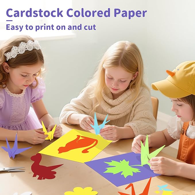 360 Sheets Colored Cardstock 8.5" X 11", 9 Assorted Colors Construction Paper 200 GSM Card Stock Printer Paper 8.5 x11 for Scrapbook, Cricut, Card Making, DIY Crafts, School Supplies,Party Decorations