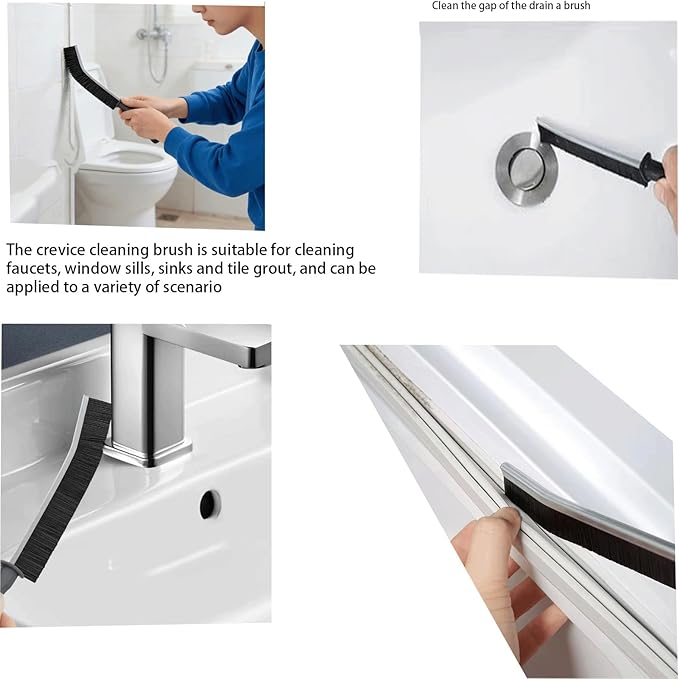Htydjd 16 Pcs Crevice Cleaning Brush Set Multifunctional Hard Bristle Gap Cleaning Supplies Tool for Kitchen Window Track Grout Shower Cup Sink Corner Toilet Bathroom Cleaning Brushes Small Spaces