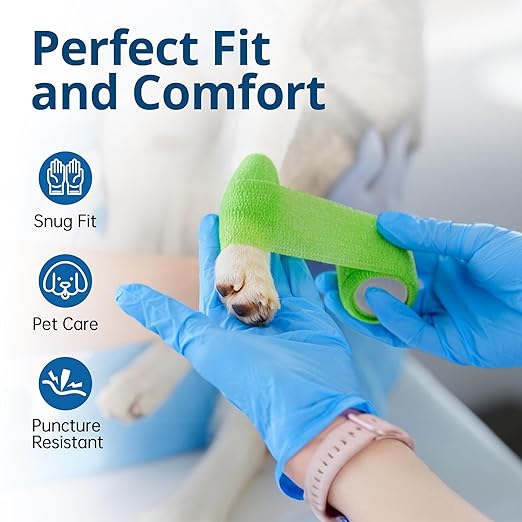 Disposable Nitrile Exam Gloves, Blue, Nitrile Gloves Disposable Latex Free, Medical Gloves, Cleaning Gloves, Food-Safe Rubber Gloves, Powder Free, Non-Sterile, 50-ct Box (Medium)