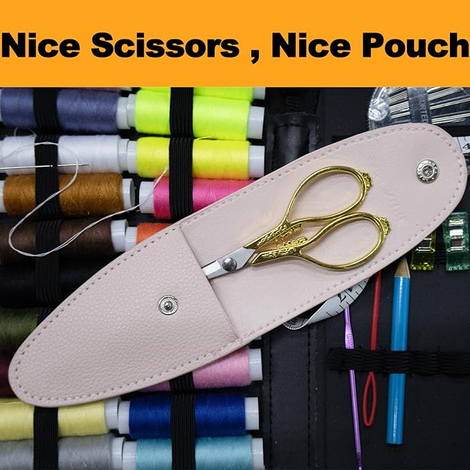 Mini Embroidery Scissors - Vintage European Style, Stainless Steel for Art Work DIY Tools, Small, Gold