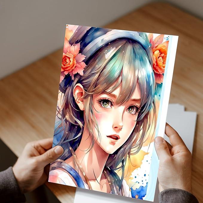 PARTH IMPEX 12 Pack Decorative File Folders, 1/3 Cut Tab with Assorted Positions, Letter Size Paper Holders (9.75” x 11.75”) Matte Finish Laminated for Office School Work - Anime Design