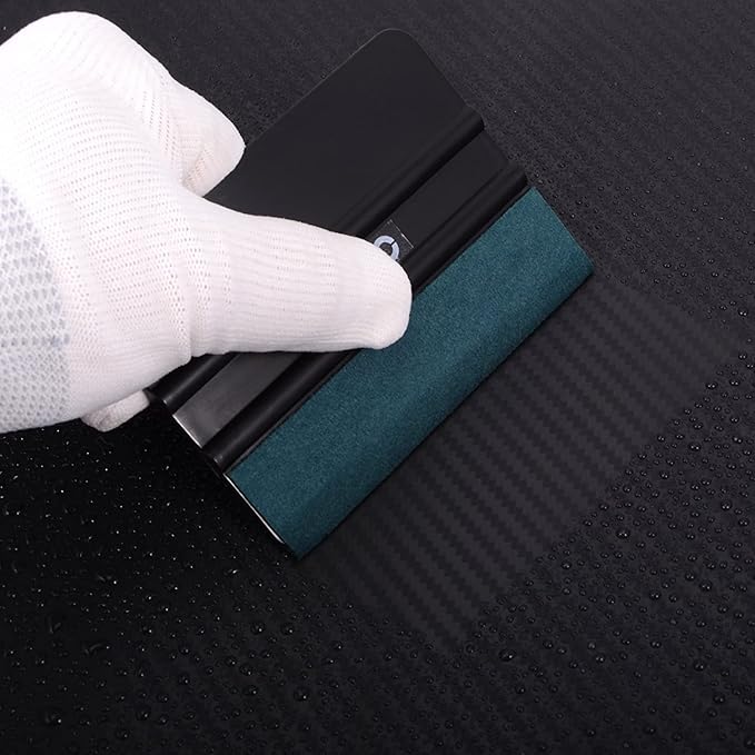 FOSHIO Micro Fiber Felt for Squeegee Edge Wrapping 5 Meters Length - Dark Green Suede Felt to Cover The Edges of Hard Card Squeegees