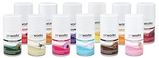 Health Gards AE-KIT Hospeco Metered Aerosols, Mixed Fragrances of Fresh Linen, Mango, Vanilla, Vineyard, Baby Powder, Sunburst, Fresh Garden, Tropical Tradewinds, Cinnamon Spice, Citrus Grove, Orchard
