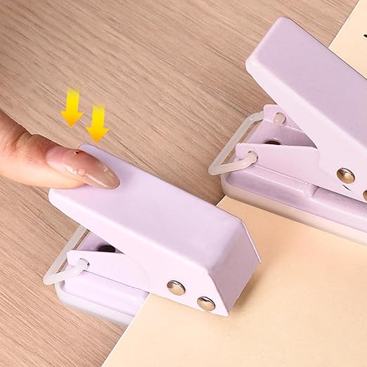 Hole Punch, Hole Puncher，1/4" Hole, Small Single Hole Punch One Mini Hole Puncher Purple