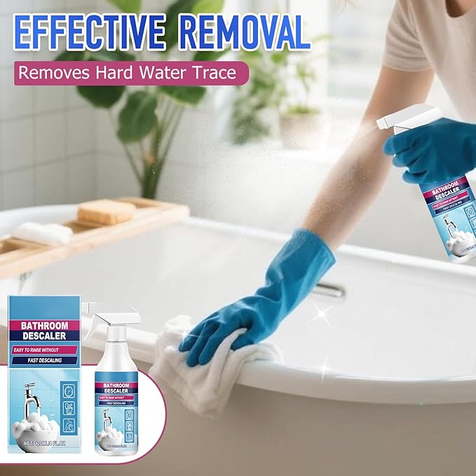 Bathroom Descaler Foam Cleaner, 2025 New Bathroom Descaler, Stubborn Stains Cleaner, All Purpose Bathroom Cleaner Spray for Home Kitchen, 4Floz/120ml (1)