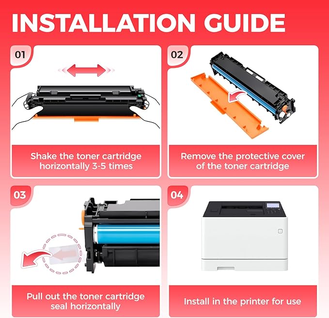 046 Toner Cartridge Set 4-Pack MF733Cdw Toner Replacement for Canon 046 CRG-046 046H Compatible with Canon Color imageCLASS MF733Cdw MF731Cdw MF735Cdw LBP654Cdw Printer Ink (Black Cyan Yellow Magenta)